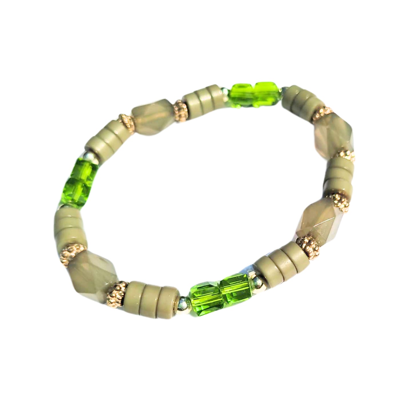 African Beaded Bracelet | Green