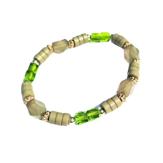 African Beaded Bracelet | Green