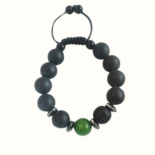 African Beaded Bracelet | Green in the Middle