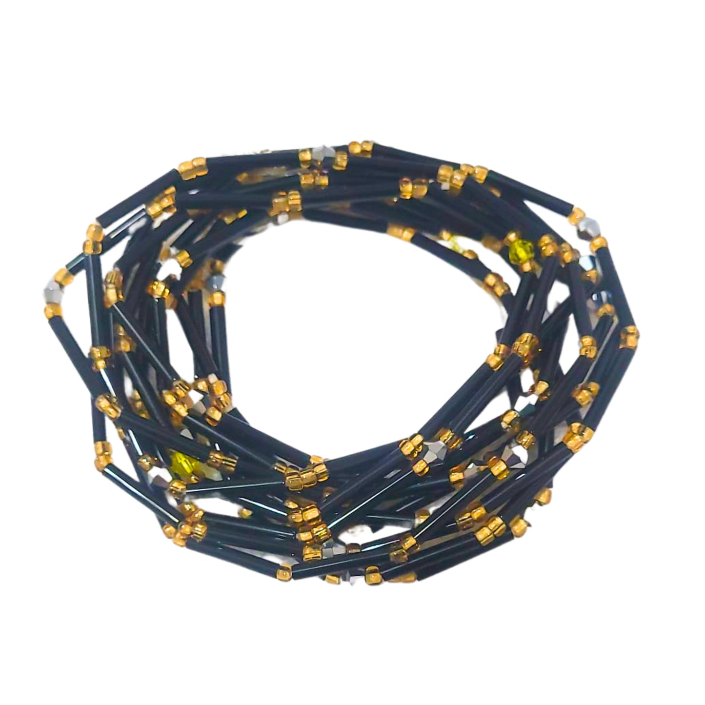 black and gold waist beads