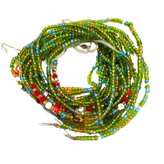 Waist Beads / African Hip Chain - Green